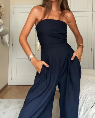 Aida - Elegante Strapless Jumpsuit