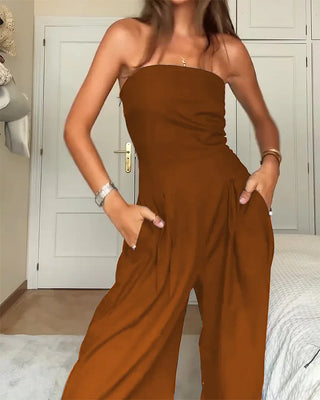 Aida - Elegante Strapless Jumpsuit