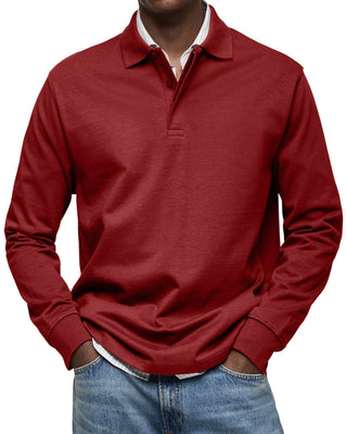 Avelon™ | Casual Poloshirt met Lange Mouwen