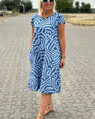 Nelia™ - Zomer jurk met ronde hals en mooie print
