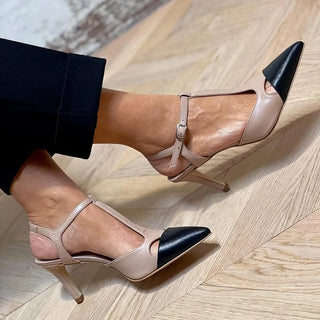 Evrardine | Tweekleurige Puntige Pumps