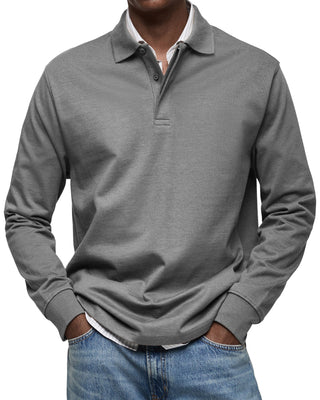 Avelon™ | Casual Poloshirt met Lange Mouwen