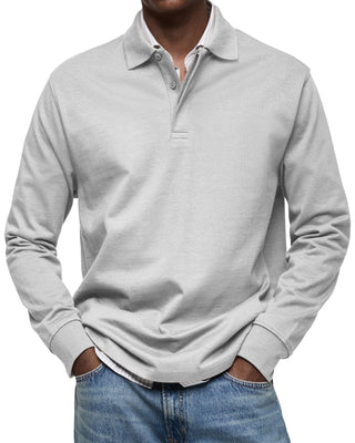 Avelon™ | Casual Poloshirt met Lange Mouwen