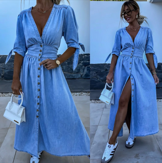 IVANKA | Stralende denim jurk