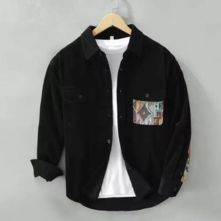 Casper | Corduroy Overhemd met Geborduurde Details