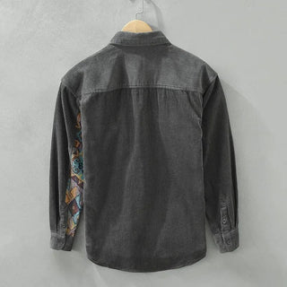 Casper | Corduroy Overhemd met Geborduurde Details