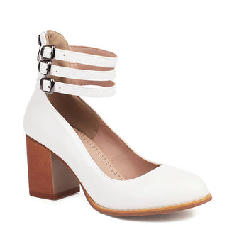 Casilda | Sleek Sandals with Ankle Strap and Chunky Heel