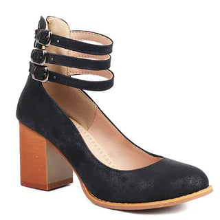 Casilda | Sleek Sandals with Ankle Strap and Chunky Heel