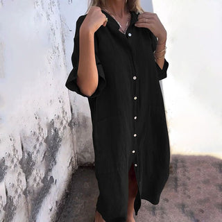 Elva | Katoen Linen Casual Lange Jurk