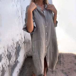 Elva | Katoen Linen Casual Lange Jurk